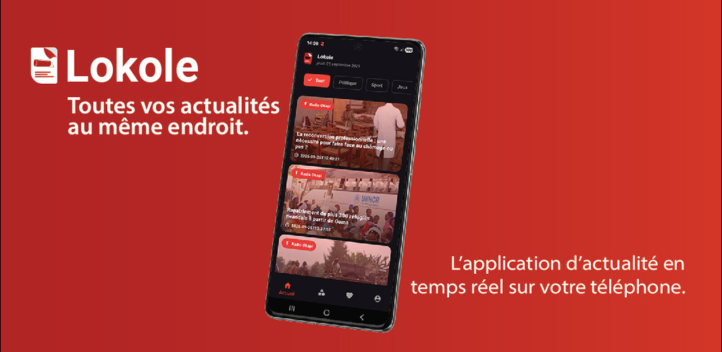 Capture d'écran de l'application Lokole